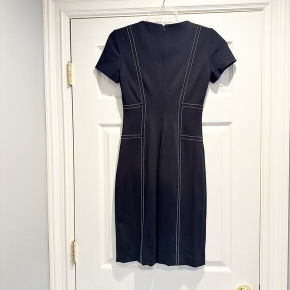 Brooks Brothers Red Fleece Retro Contrast Stitch Stretch Ponte Knit Dress Sz 0 - Picture 16 of 16